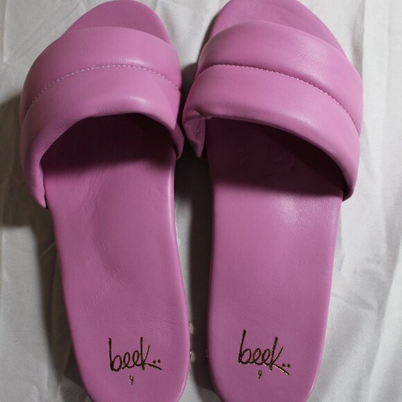 NWB Beek Sugarbird Lilac Flats Slides Slip Ons Sandals - Picture 4 of 5